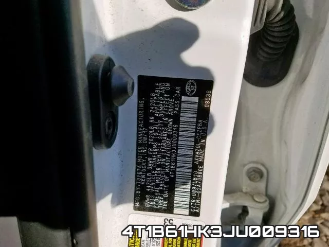 4T1B61HK3JU009316 фото 2