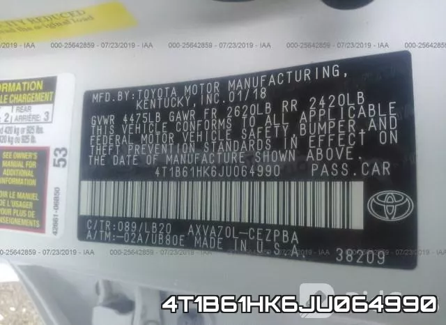 4T1B61HK6JU064990 фото 10