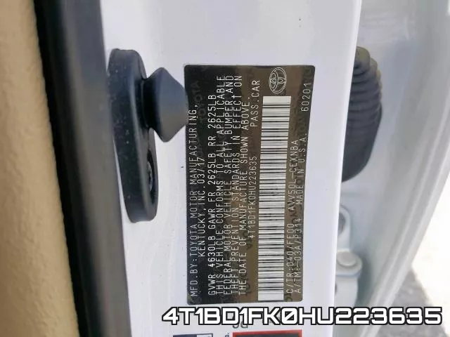 4T1BD1FK0HU223635 фото 2