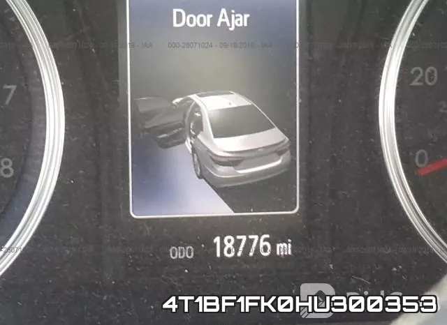 4T1BF1FK0HU300353 фото 8