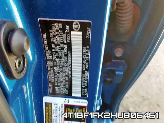 4T1BF1FK2HU806461 фото 2