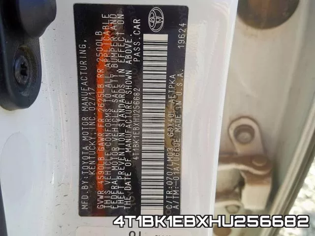 4T1BK1EBXHU256682 фото 2