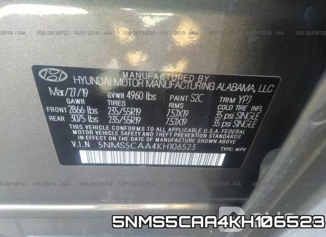 5NMS5CAA4KH106523 фото 10