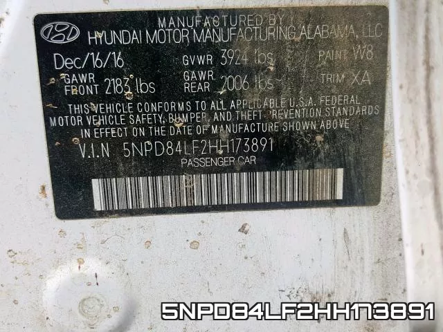 5NPD84LF2HH173891 фото 2