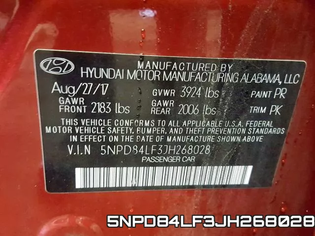 5NPD84LF3JH268028 фото 2