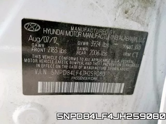 5NPD84LF4JH259080 фото 2