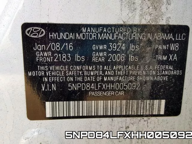 5NPD84LFXHH005092 фото 2