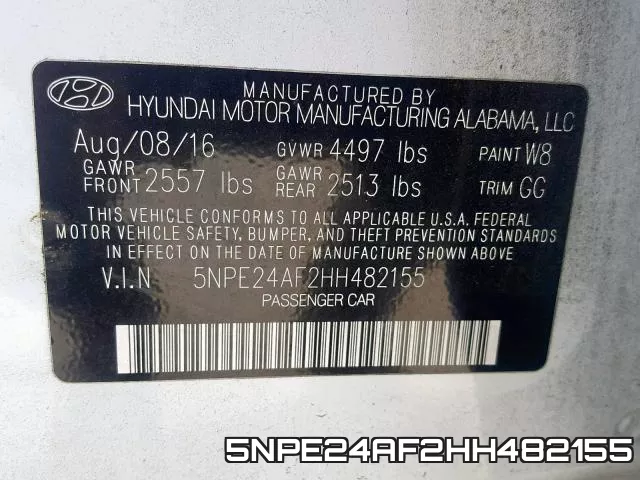 5NPE24AF2HH482155 фото 2