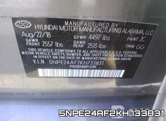 5NPE24AF2KH733831 фото 10