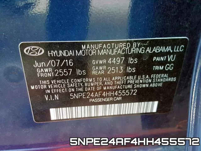 5NPE24AF4HH455572 фото 2