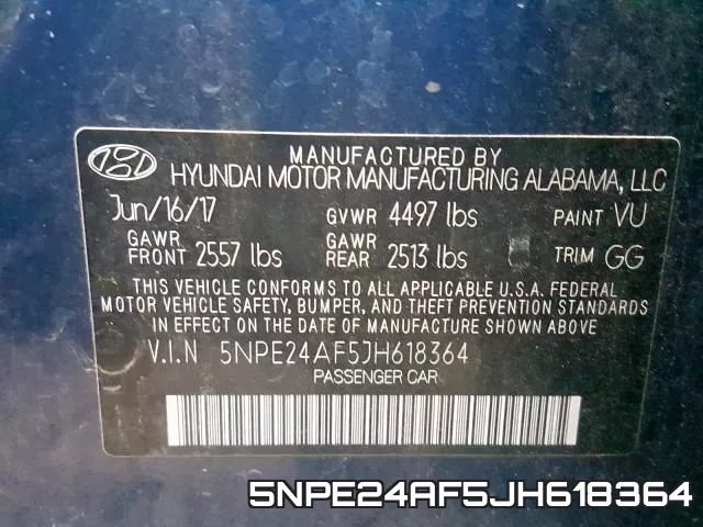 5NPE24AF5JH618364 фото 2