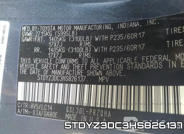 5TDYZ3DC3HS826137 фото 10