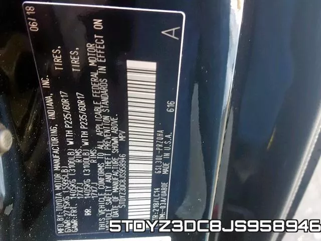 5TDYZ3DC8JS958946 фото 2