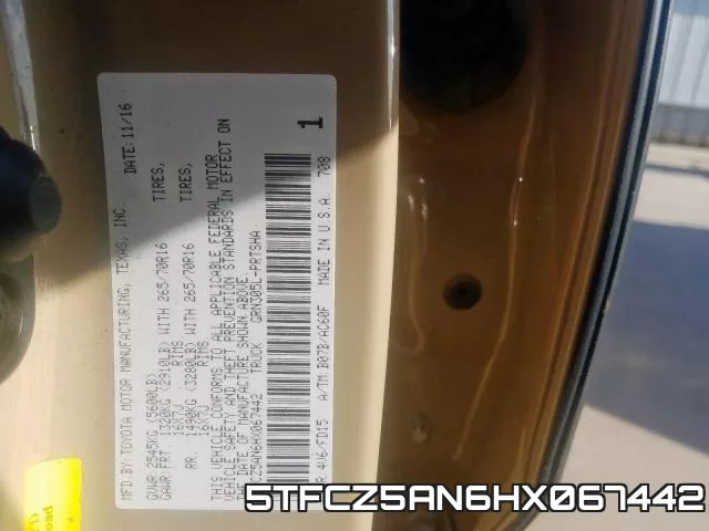 5TFCZ5AN6HX067442 фото 2