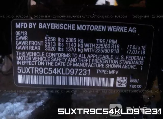 5UXTR9C54KLD97231 фото 10