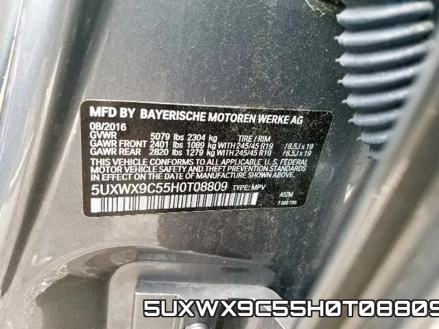 5UXWX9C55H0T08809 фото 2