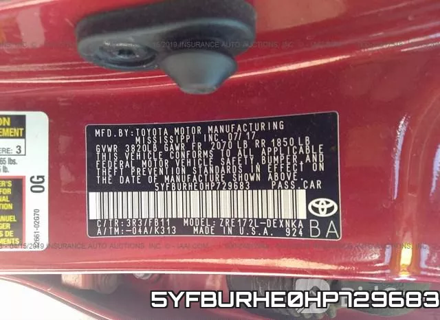 5YFBURHE0HP729683 фото 10