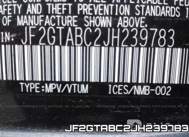 JF2GTABC2JH239783 фото 10