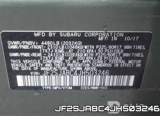JF2SJABC4JH503246 фото 10