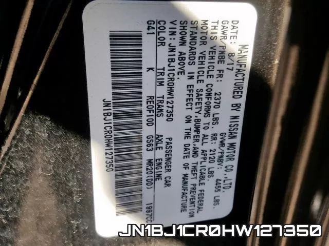 JN1BJ1CR0HW127350 фото 2