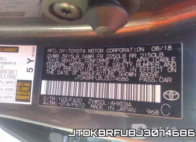 JTDKBRFU8J3074686 фото 10