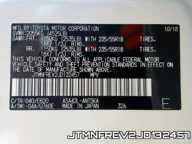 JTMNFREV2JD132457 фото 2
