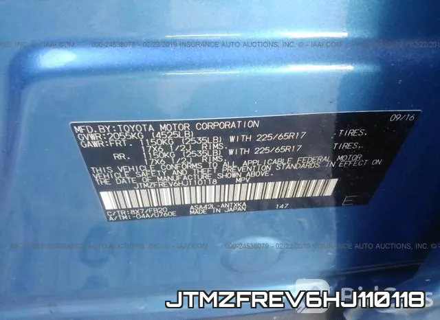 JTMZFREV6HJ110118 фото 10
