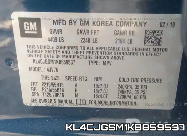 KL4CJGSM1KB859537 фото 10