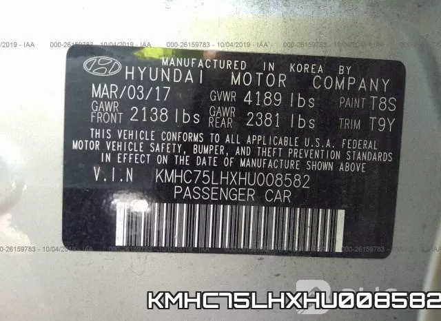 KMHC75LHXHU008582 фото 10