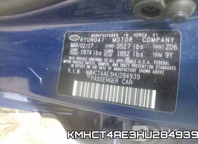 KMHCT4AE3HU284939 фото 10
