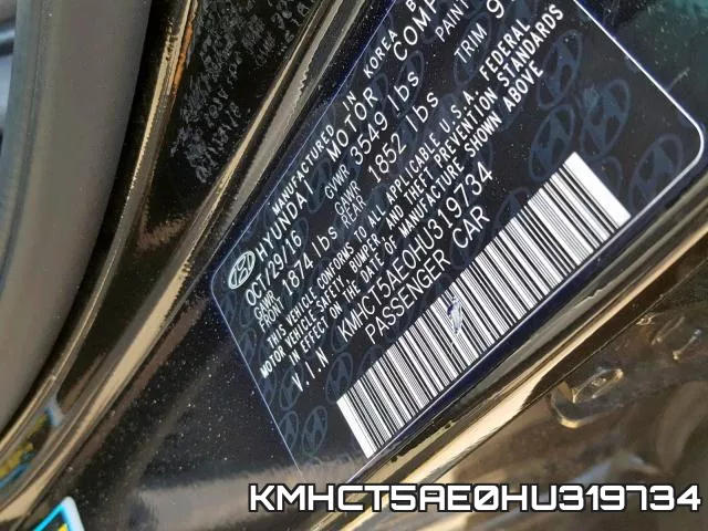 KMHCT5AE0HU319734 фото 2