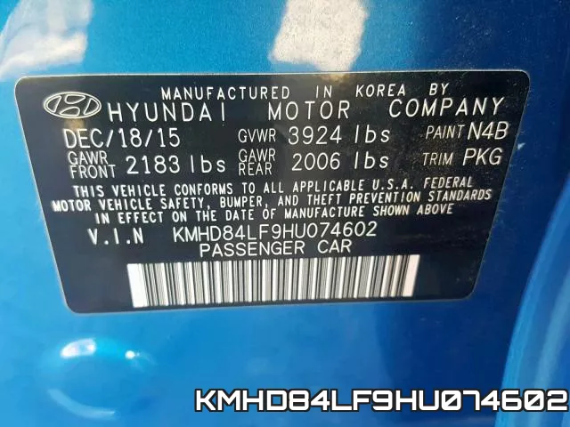 KMHD84LF9HU074602 фото 2
