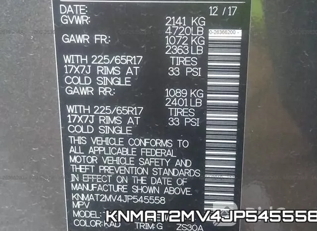 KNMAT2MV4JP545558 фото 10