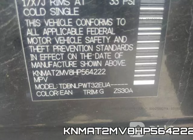 KNMAT2MV8HP564222 фото 10