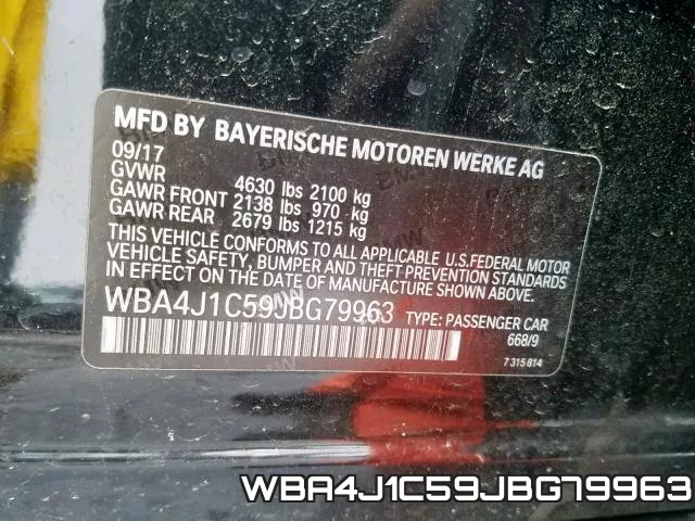 WBA4J1C59JBG79963 фото 2