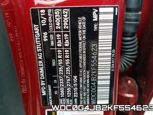 WDC0G4JB2KF554623 фото 2