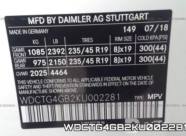 WDCTG4GB2KU002281 фото 10