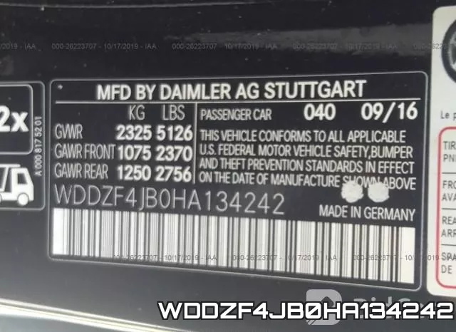 WDDZF4JB0HA134242 фото 10