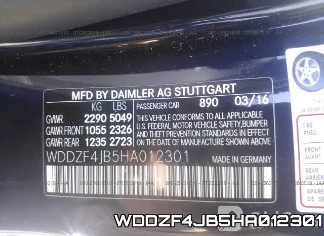 WDDZF4JB5HA012301 фото 10
