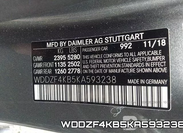 WDDZF4KB5KA593238 фото 10
