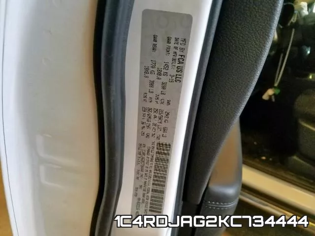 1C4RDJAG2KC734444 фото 2