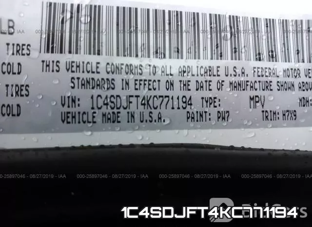 1C4SDJFT4KC771194 фото 10
