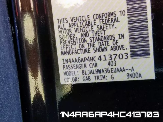 1N4AA6AP4HC413703 фото 2
