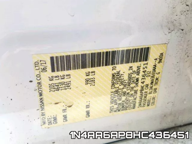 1N4AA6AP8HC436451 фото 2