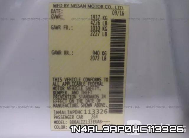 1N4AL3AP0HC113326 фото 10