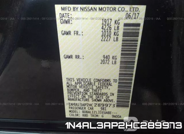 1N4AL3AP2HC289973 фото 9