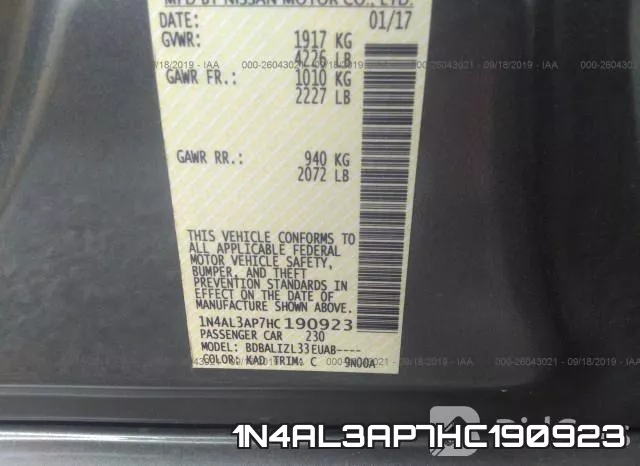 1N4AL3AP7HC190923 фото 10