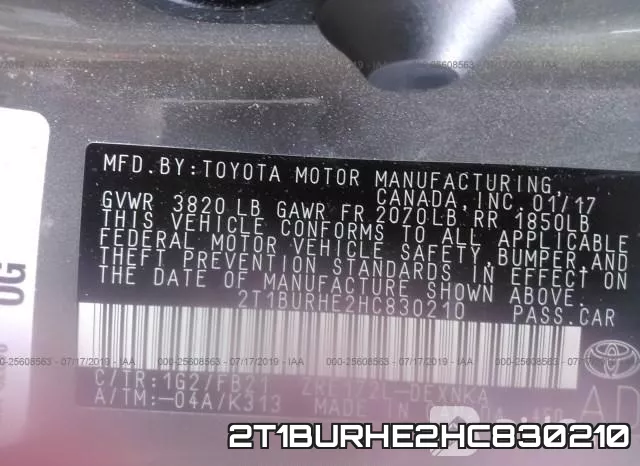 2T1BURHE2HC830210 фото 9