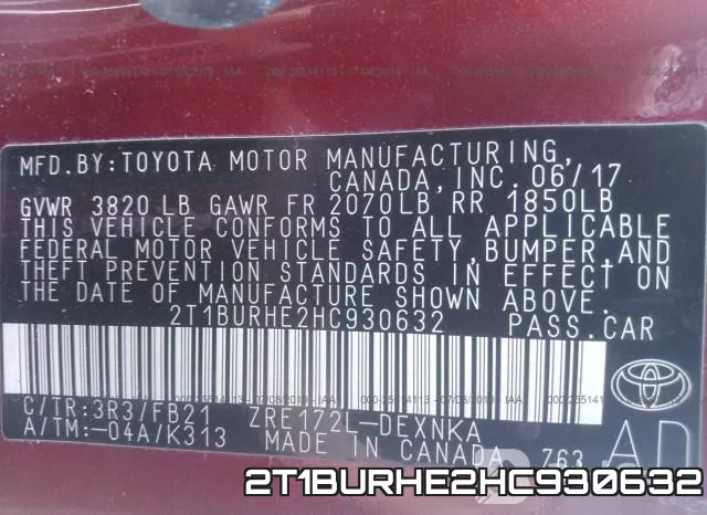 2T1BURHE2HC930632 фото 10