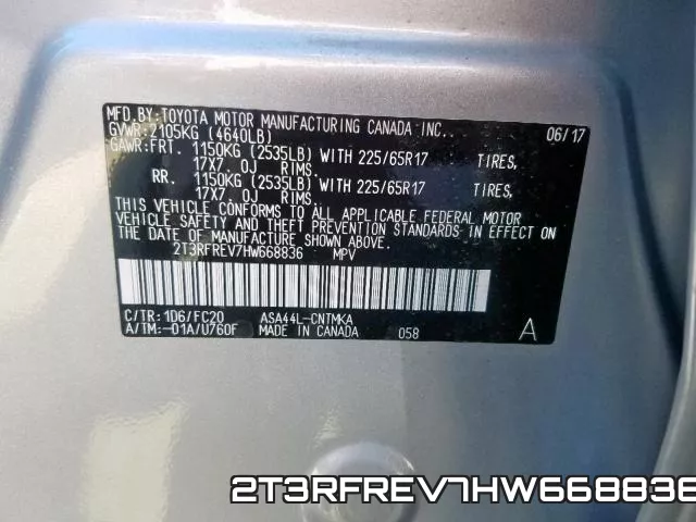 2T3RFREV7HW668836 фото 2